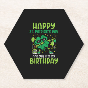 Dessous-de-verre En Papier Joyeux Jour de la Saint Patrick Anniversaire Shamr