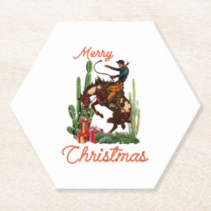Dessous-de-verre En Papier Joyeux Noël Cowboy