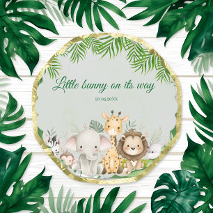 Dessous-de-verre En Papier jungle bébé garçon douche sauvage tropicale Invita