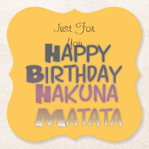 Dessous-de-verre En Papier Juste pour vous Joyeux anniversaire