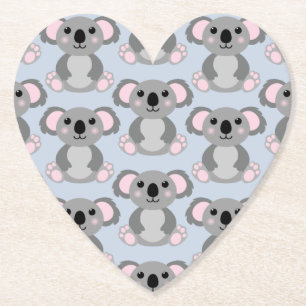 Dessous-de-verre En Papier Koala Bear Baby shower Blue Boy