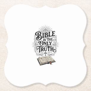 Dessous-de-verre En Papier La Bible est le seul T-Shirt chrétien de vérité