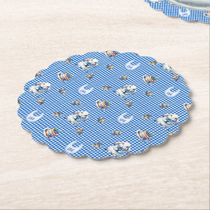 Dessous-de-verre En Papier La première fête d'anniversaire de Blueberry Bunny