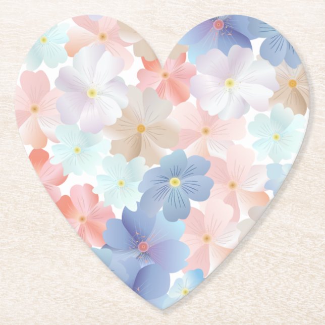 Dessous-de-verre En Papier L'amour pur comme Fleur (Devant)