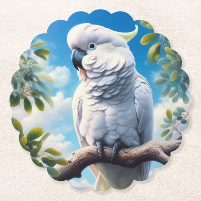 Dessous-de-verre En Papier L'art du Cockatoo (Devant)