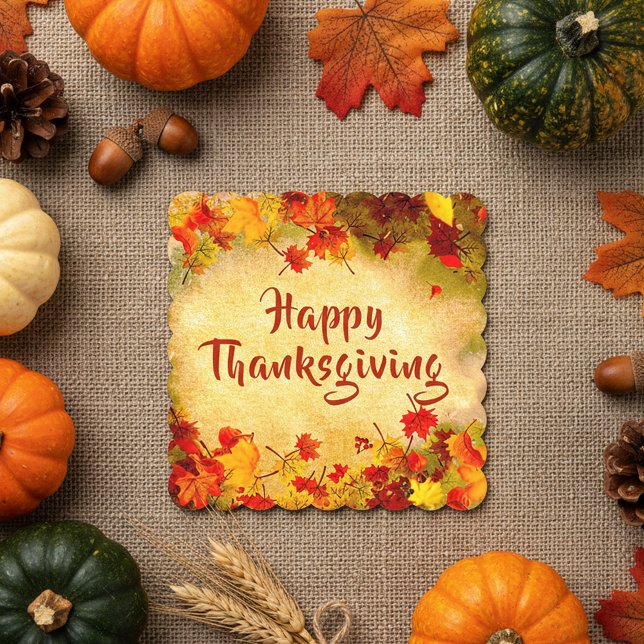 Dessous-de-verre En Papier L'automne de Thanksgiving part sur l'ancien Arrièr (Créateur téléchargé)