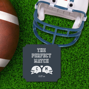 Dessous-de-verre En Papier Le Monogramme Parfait Mariage de football