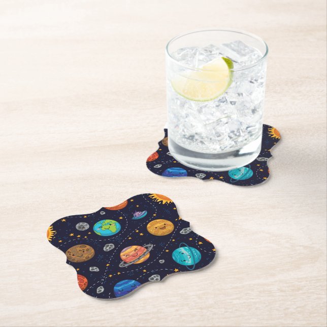 Dessous-de-verre En Papier Les Dessous de verre de bonnes planètes (En situation)