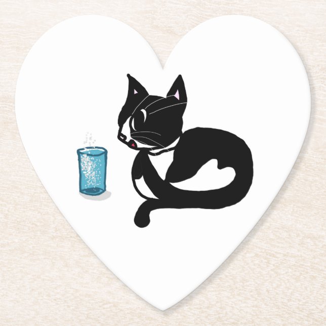 Dessous-de-verre En Papier Les filles avec le chat de Yuki. Coasters cat Yuki (Devant)