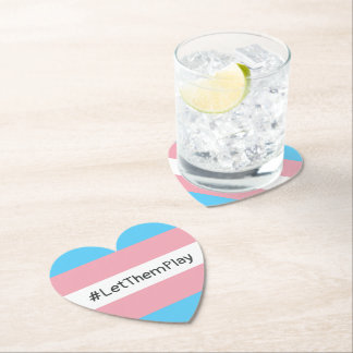 Dessous-de-verre En Papier #Let'ThemPlay Drapeau Transgenre Athlètes