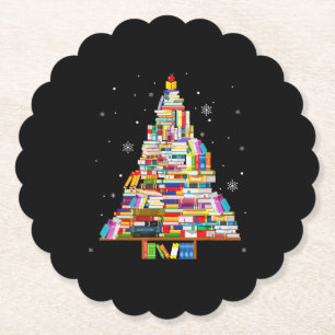 Dessous-de-verre En Papier librairie d'arbres de Noël pour les amateurs de l