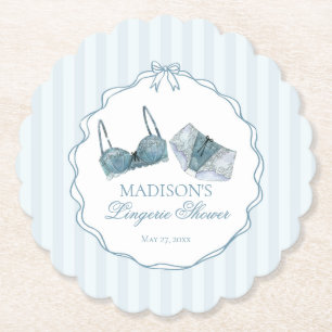 Dessous-de-verre En Papier Lingerie Bleu Quelque Chose de Bleu pour Enterreme