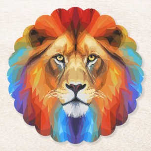 Dessous-de-verre En Papier Lion coloré