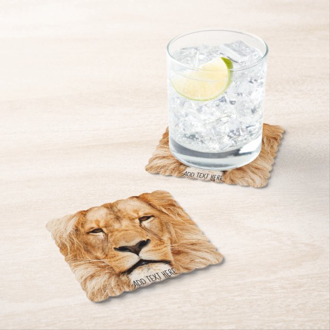 Dessous-de-verre En Papier Lion, roi d'Afrique (En situation)