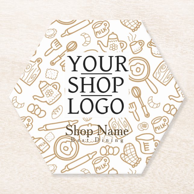 Dessous-de-verre En Papier Logo Brown blanc de cuisine (Devant)