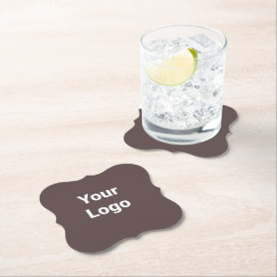 Dessous-de-verre En Papier Logo personnalisé simple et élégant ici société