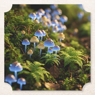Dessous-de-verre En Papier Magical Bioluminescent Fungi - Deep Forest