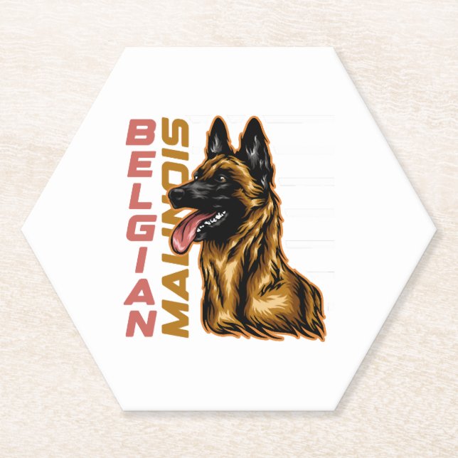 Dessous-de-verre En Papier Malinois belge (Devant)