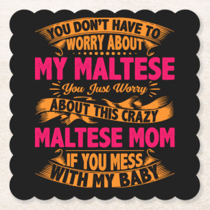 Dessous-de-verre En Papier Maman Maltaise folle