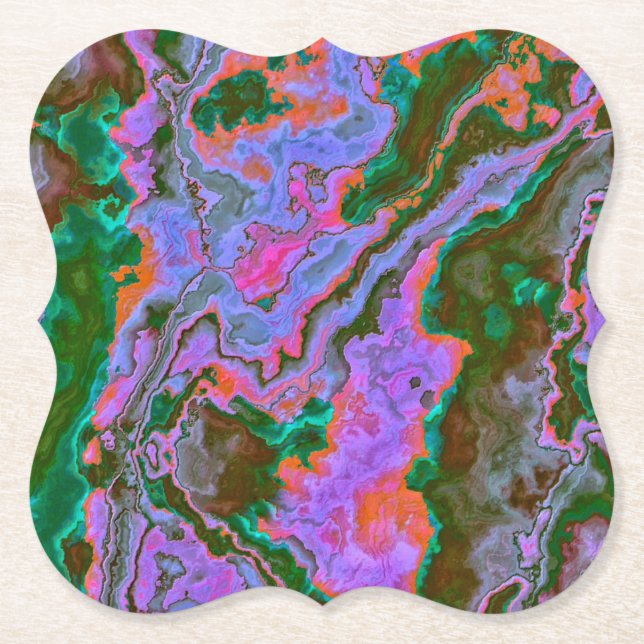 Dessous-de-verre En Papier Marbre aigre (Devant)