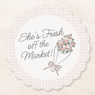 Dessous-de-verre En Papier Marché de fleurs roses Frais Fleurs Mariage