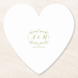 Dessous-de-verre En Papier Mariage Green Chic