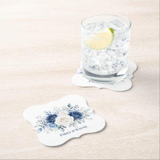 Dessous-de-verre En Papier Mariage Rose Blanche et Bleue de Conte de Fées Hiv