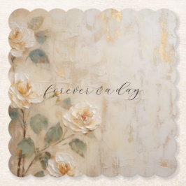 Dessous-de-verre En Papier Mariage Rose Cream Peach