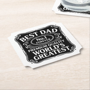 Dessous-de-verre En Papier Meilleur papa jamais