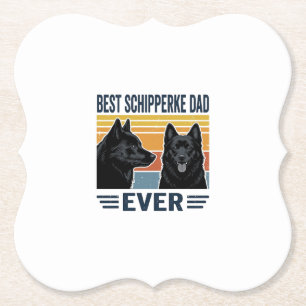 Dessous-de-verre En Papier Meilleur Papa Schipperke Jamais Design Vectoriel R