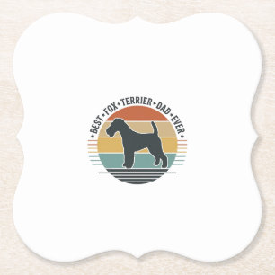 Dessous-de-verre En Papier Meilleur père Fox Terrier de tous les temps T-shir