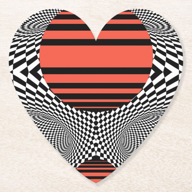 Dessous-de-verre En Papier Memphis OpArt (Devant)