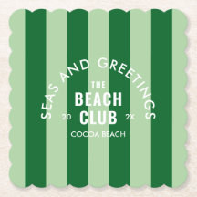 Mer Et Salutations Le Beach Club Green Stripe