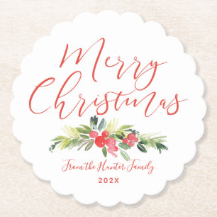 Dessous-de-verre En Papier Merry Mistletoe
