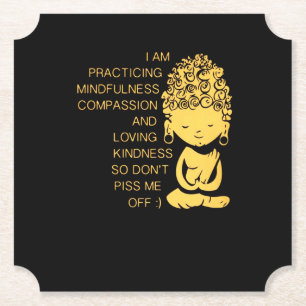 Dessous-de-verre En Papier Mindfulness Compassion Aimer Kindness Cadeau