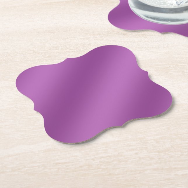 Dessous-de-verre En Papier Moderne Simple Solide dégradé violet motif vague (Incliné)