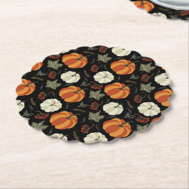 Dessous-de-verre En Papier Motif Citrouille d'automne