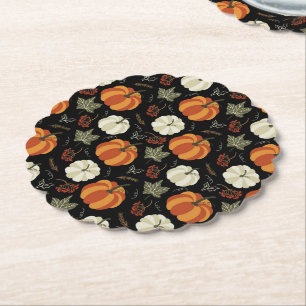 Dessous-de-verre En Papier Motif Citrouille d'automne