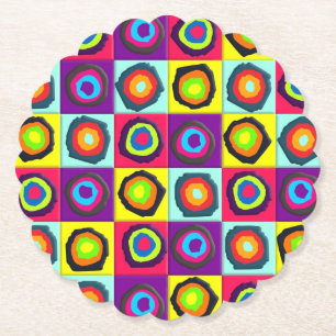 Dessous-de-verre En Papier motif de cercles