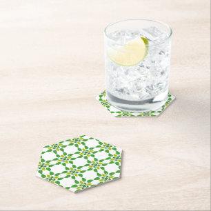 Dessous-de-verre En Papier Motif de feuille, motif de feuilles, feuilles vert