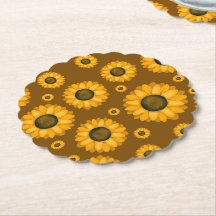 Motif de tournesol doré