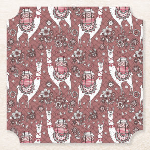 Dessous-de-verre En Papier Motif drôle de lamas