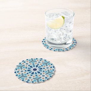 Dessous-de-verre En Papier Motif marocain en carreaux