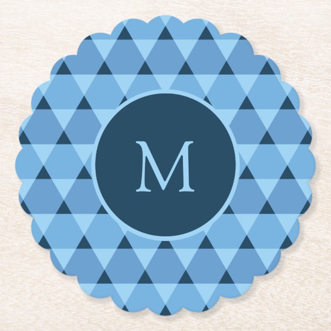Dessous-de-verre En Papier Motif triangles (Devant)