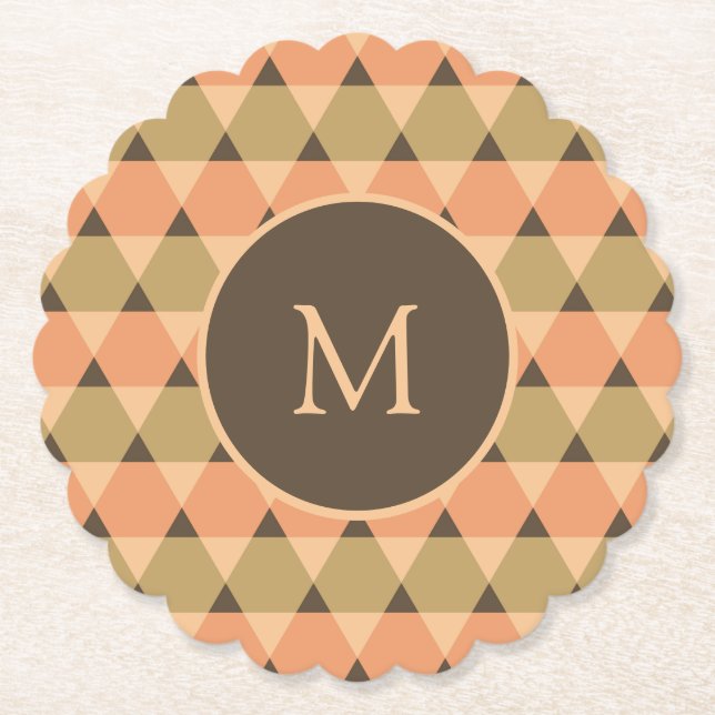 Dessous-de-verre En Papier Motif triangles (Devant)