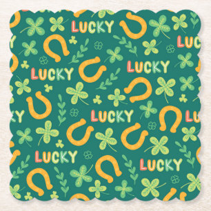 Dessous-de-verre En Papier Motif vert CHANCEUX irlandais