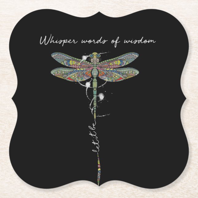 Dessous-de-verre En Papier Mots De Sagesse Brocade (Devant)