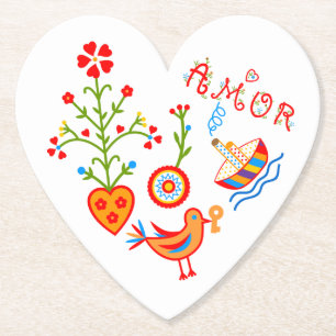Dessous-de-verre En Papier Mouchoirs d'amour de Valentine