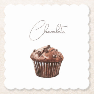 Dessous-de-verre En Papier Muffin Cupcake au Chocolat