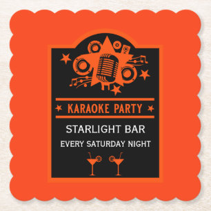 Dessous-de-verre En Papier Mur de promotion Karaoke